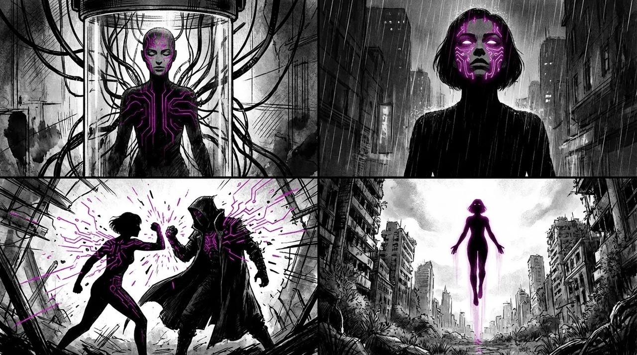 Nova four-panel campaign artwork for press materials